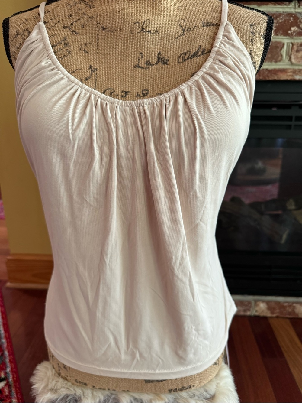 OGL SCOOP NECK GATHER FRONT TANK NWT